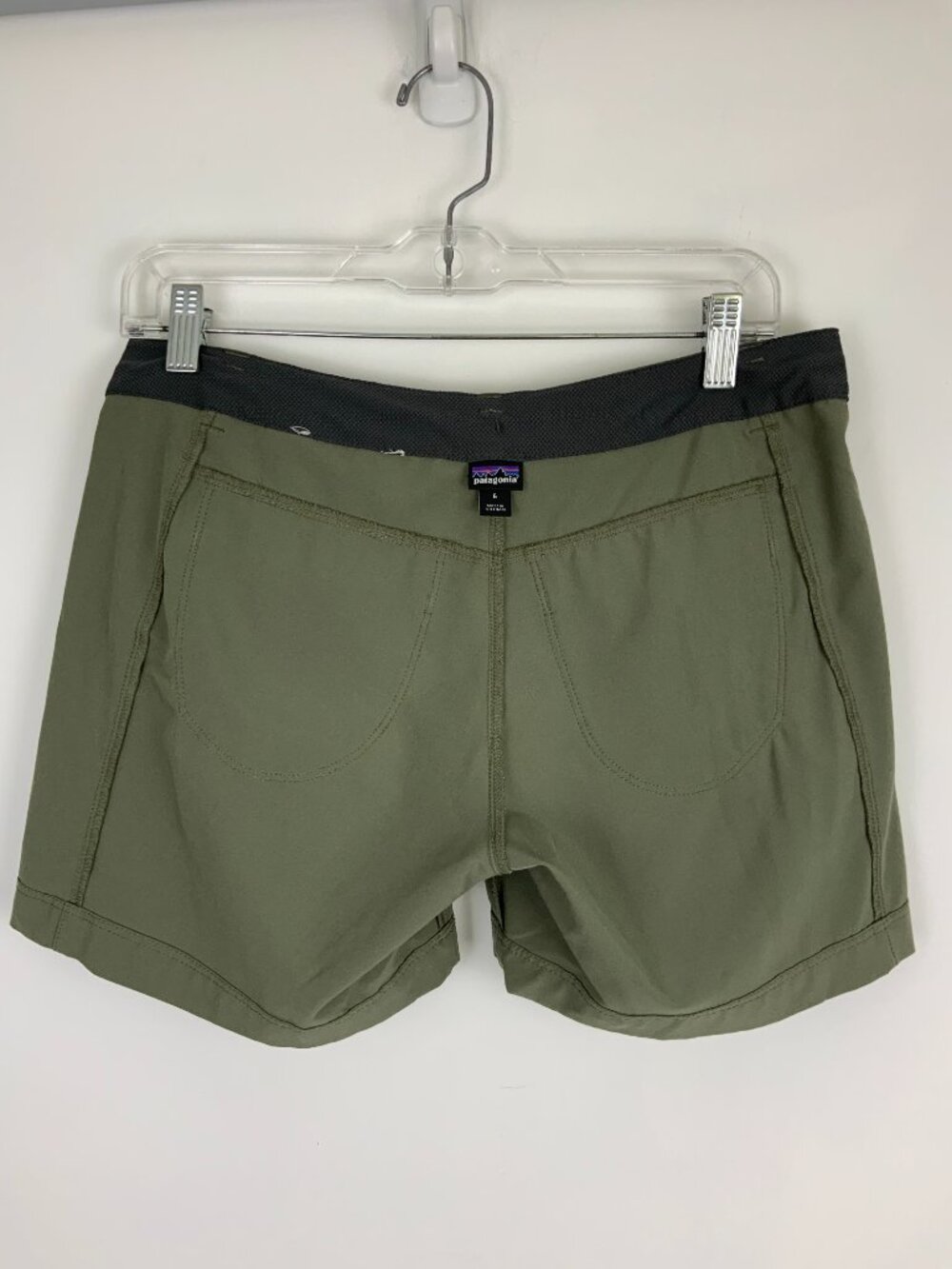 Patagonia Happy Hike Women's Shorts in Olive/Army Green Sz 6 - Picture 10 of 16